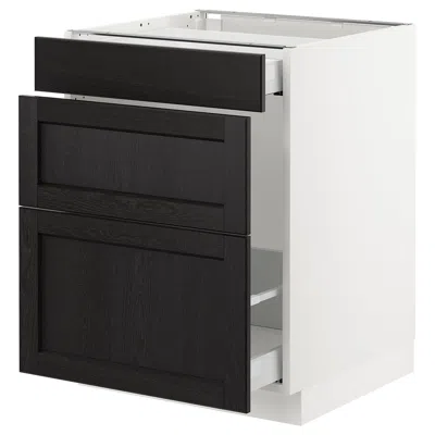 Ikea Sektion Base Cabinet For Recycling, White Maximera/lerhyttan Black Stained, 24x24x30 "