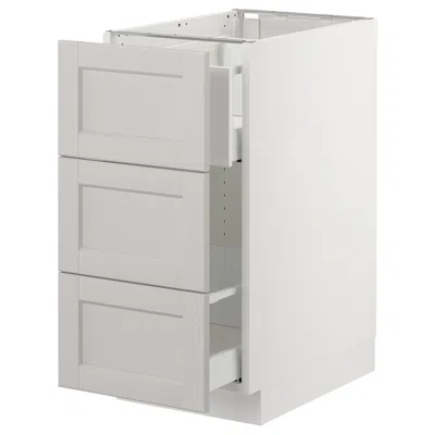 Ikea Sektion Base Cabinet For Recycling, White Maximera/lerhyttan Light Gray, 15x24x30 "