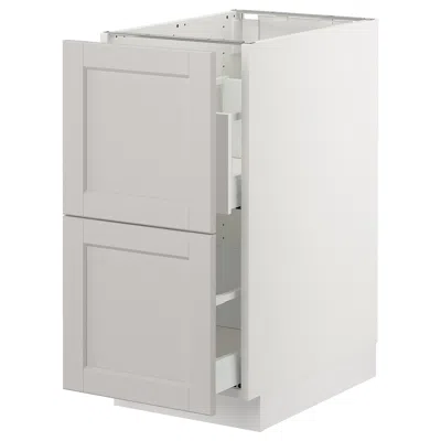 Ikea Sektion Base Cabinet For Recycling, White Maximera/lerhyttan Light Gray, 15x24x30 "