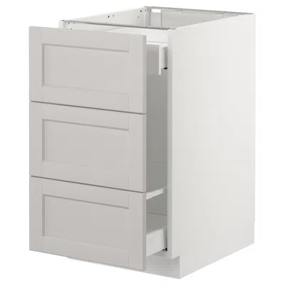 Ikea Sektion Base Cabinet For Recycling, White Maximera/lerhyttan Light Gray, 18x24x30 "