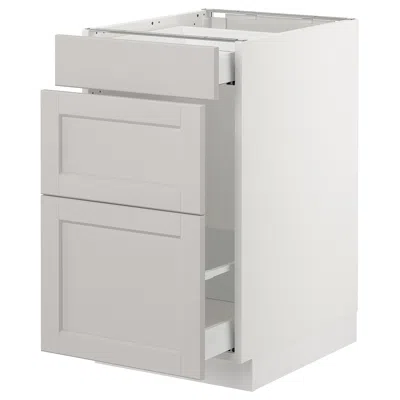 Ikea Sektion Base Cabinet For Recycling, White Maximera/lerhyttan Light Gray, 18x24x30 "
