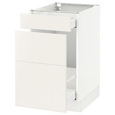 Ikea Sektion Base Cabinet For Recycling, White Maximera/veddinge White, 18x24x30 "