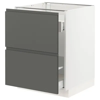 Ikea Sektion Base Cabinet For Recycling, White Maximera/voxtorp Dark Gray, 24x24x30 "