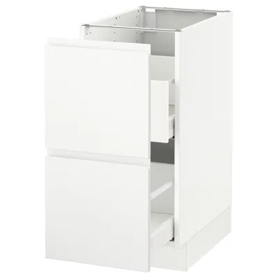 Ikea Sektion Base Cabinet For Recycling, White Maximera/voxtorp Matte White, 15x24x30 "