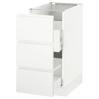 Ikea Sektion Base Cabinet For Recycling, White Maximera/voxtorp Matte White, 15x24x30 "