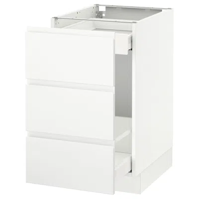 Ikea Sektion Base Cabinet For Recycling, White Maximera/voxtorp Matte White, 18x24x30 "