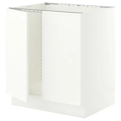 Ikea Sektion Base Cabinet For Sink + 2 Doors, White/aspudden Matte White, 30x24x30 "