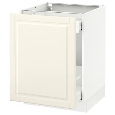 Ikea Sektion Base Cabinet For Sorting + 1 Door, White Maximera/bodbyn Off-white, 24x24x30 " In Neutral