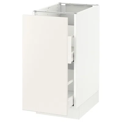 Ikea Sektion Base Cabinet For Sorting + 1 Door, White Maximera/veddinge White, 15x24x30 "