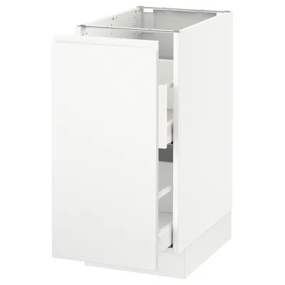 Ikea Sektion Base Cabinet For Sorting + 1 Door, White Maximera/voxtorp Matte White, 15x24x30 "