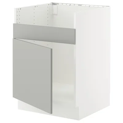 Ikea Sektion Base Cabinet For Tallsjön Sink, White/havstorp Light Gray, 24x24x30 "