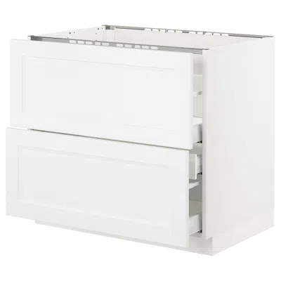 Ikea Sektion Base Cabinet For/cooktop W/3 Drawers, White Maximera/axstad Matte White, 36x24x30 "