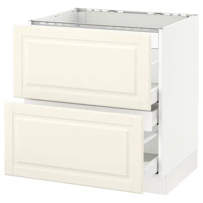 Ikea Sektion Base Cabinet For/cooktop W/3 Drawers, White Maximera/bodbyn Off-white, 30x24x30 "