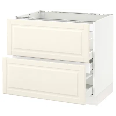 Ikea Sektion Base Cabinet For/cooktop W/3 Drawers, White Maximera/bodbyn Off-white, 36x24x30 "