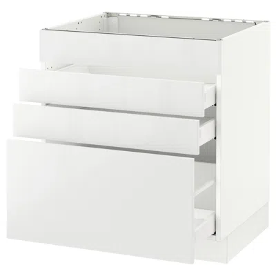 Ikea Sektion Base Cabinet For/cooktop W/3 Drawers, White Maximera/ringhult White, 30x24x30 "