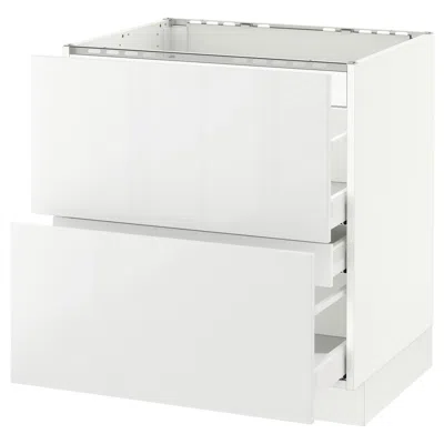 Ikea Sektion Base Cabinet For/cooktop W/3 Drawers, White Maximera/ringhult White, 30x24x30 "