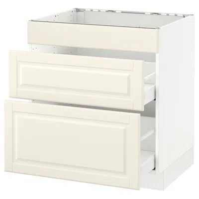 Ikea Sektion Base Cabinet For/cooktop With 2 Drawers, White Maximera/bodbyn Off-white, 30x24x30 "