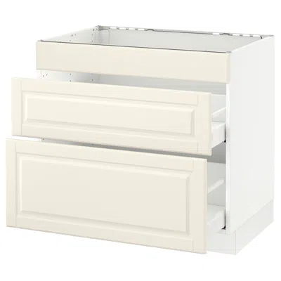 Ikea Sektion Base Cabinet For/cooktop With 2 Drawers, White Maximera/bodbyn Off-white, 36x24x30 "