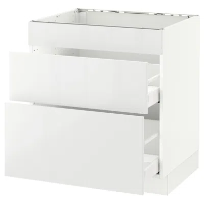 Ikea Sektion Base Cabinet For/cooktop With 2 Drawers, White Maximera/ringhult White, 30x24x30 "