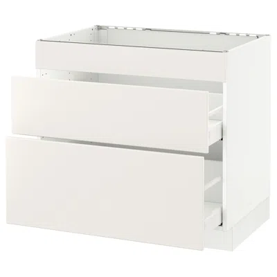 Ikea Sektion Base Cabinet For/cooktop With 2 Drawers, White Maximera/veddinge White, 36x24x30 "