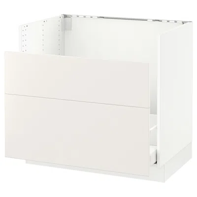 Ikea Sektion Base Cabinet For/havsen Sink+recycling, White Maximera/veddinge White, 36x24x30 "