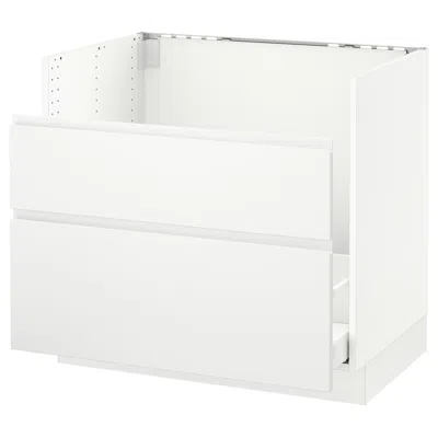 Ikea Sektion Base Cabinet For/havsen Sink+recycling, White Maximera/voxtorp Matte White, 36x24x30 "