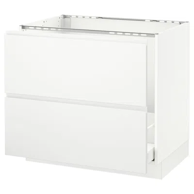 Ikea Sektion Base Cabinet For/sink & Recycling, White Maximera/voxtorp Matte White, 36x24x30 "