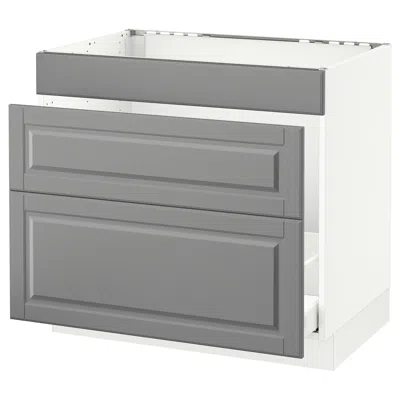 Ikea Sektion Base Cabinet For/sink & Waste Sorting, White Maximera/bodbyn Gray, 36x24x30 "