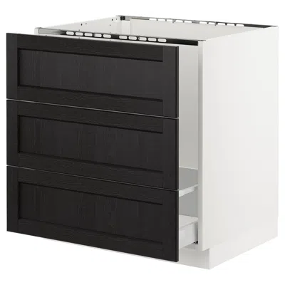 Ikea Sektion Base Cabinet For/sink & Waste Sorting, White Maximera/lerhyttan Black Stained, 30x24x30 "