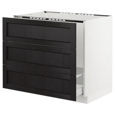 Ikea Sektion Base Cabinet For/sink & Waste Sorting, White Maximera/lerhyttan Black Stained, 36x24x30 "