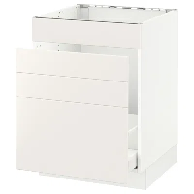 Ikea Sektion Base Cabinet For/sink & Waste Sorting, White Maximera/veddinge White, 24x24x30 "