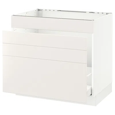 Ikea Sektion Base Cabinet For/sink & Waste Sorting, White Maximera/veddinge White, 36x24x30 "