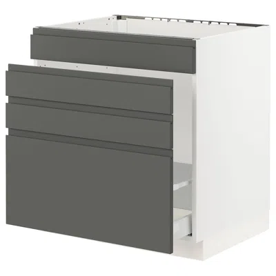Ikea Sektion Base Cabinet For/sink & Waste Sorting, White Maximera/voxtorp Dark Gray, 30x24x30 "