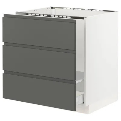 Ikea Sektion Base Cabinet For/sink & Waste Sorting, White Maximera/voxtorp Dark Gray, 30x24x30 "