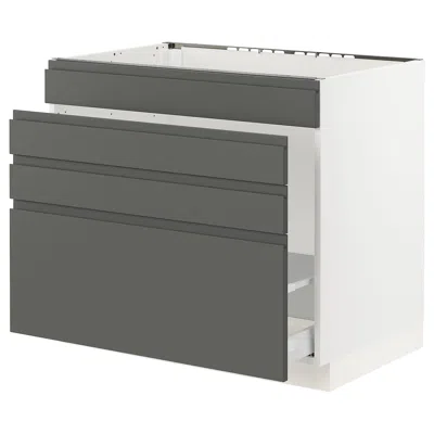Ikea Sektion Base Cabinet For/sink & Waste Sorting, White Maximera/voxtorp Dark Gray, 36x24x30 "