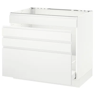 Ikea Sektion Base Cabinet For/sink & Waste Sorting, White Maximera/voxtorp Matte White, 36x24x30 "