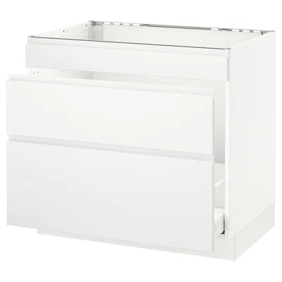 Ikea Sektion Base Cabinet For/sink & Waste Sorting, White Maximera/voxtorp Matte White, 36x24x30 "