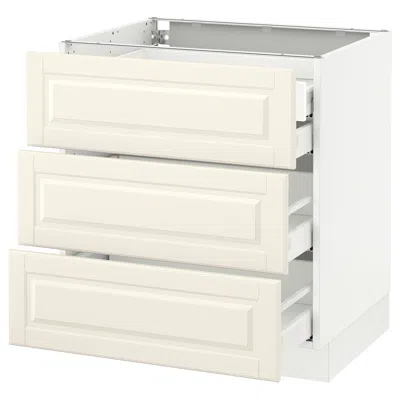 Ikea Sektion Base Cabinet W/3 Fronts & 4 Drawers, White Maximera/bodbyn Off-white, 30x24x30 "