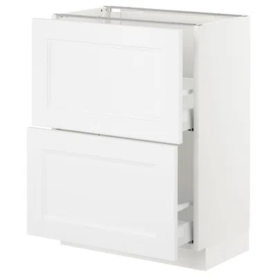 Ikea Sektion Base Cabinet With 2 Drawers, White Maximera/axstad Matte White, 24x15x30 "