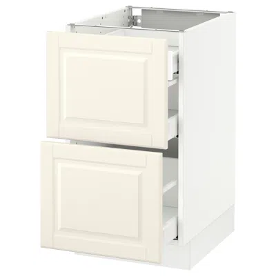 Ikea Sektion Base Cabinet With 2 Fronts/3 Drawers, White Maximera/bodbyn Off-white, 18x24x30 "