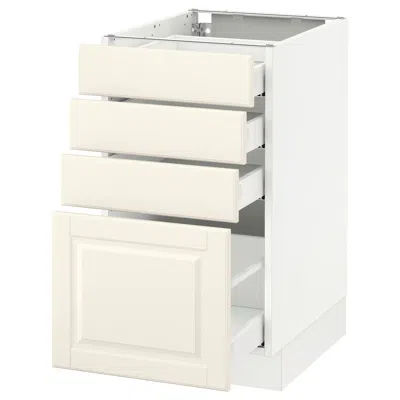 Ikea Sektion Base Cabinet With 4 Drawers, White Maximera/bodbyn Off-white, 18x24x30 "