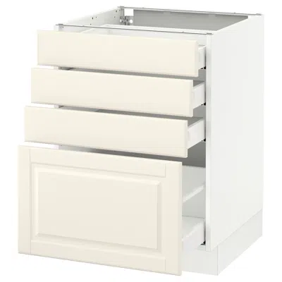 Ikea Sektion Base Cabinet With 4 Drawers, White Maximera/bodbyn Off-white, 24x24x30 "