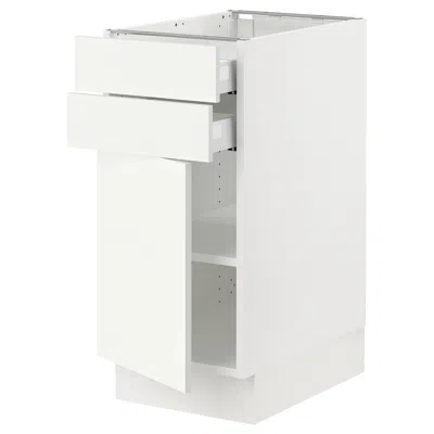Ikea Sektion Base Cabinet With Door/2 Drawers, White/vallstena White, 15x24x30 "