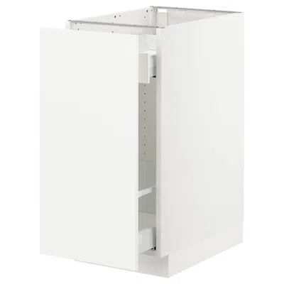 Ikea Sektion Base Cabinet With Pull-out Storage, White Maximera/axstad Matte White, 15x24x30 "