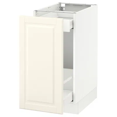 Ikea Sektion Base Cabinet With Pull-out Storage, White Maximera/bodbyn Off-white, 15x24x30 "