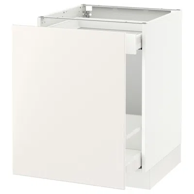 Ikea Sektion Base Cabinet With Pull-out Storage, White Maximera/veddinge White, 24x24x30 "