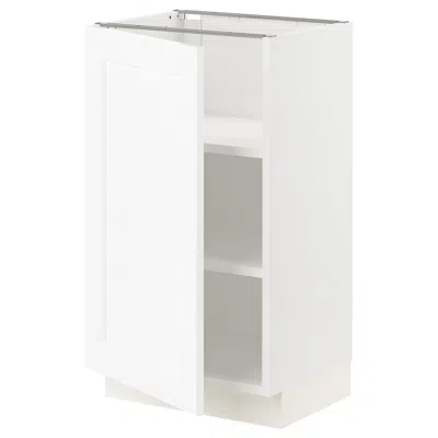 Ikea Sektion Base Cabinet With Shelves, White Enköping/white Wood Effect, 18x15x30 "