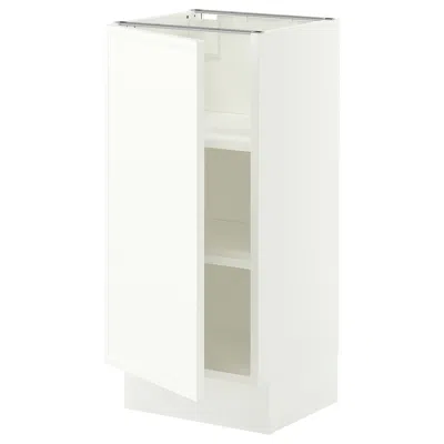Ikea Sektion Base Cabinet With Shelves, White/aspudden Matte White, 15x15x30 "