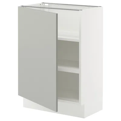 Ikea Sektion Base Cabinet With Shelves, White/havstorp Light Gray, 24x15x30 "