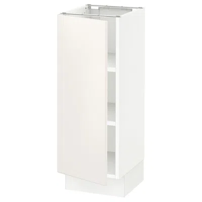 Ikea Sektion Base Cabinet With Shelves, White/veddinge White, 12x15x30 "